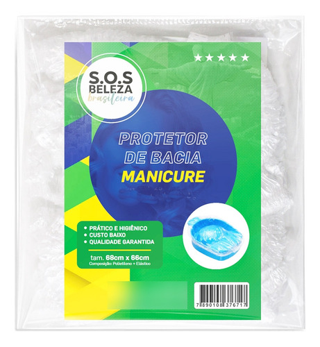 Saquinho Protetor Bacia Manicure 100 Unidades