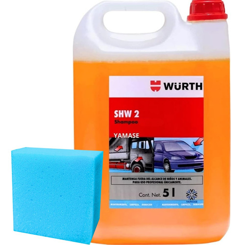 Shampoo Automotivo 5l Wurth Com Cera De Carnauba Shw2