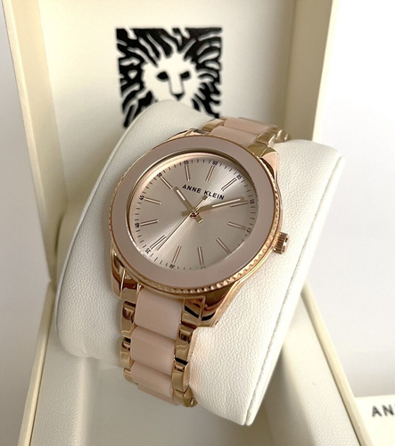 Reloj Anne Klein Blush Line Rosa Dorado Cuarzo Ak3214lprg Mujer