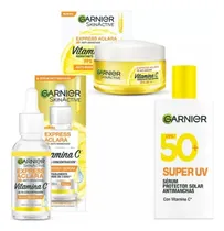 Comprar Kit Garnier Express Aclara Anti Manchas Super Uv 3 Pasos