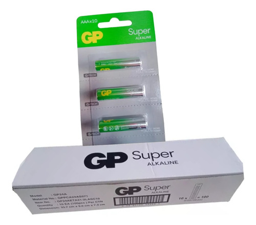 Pack De 10 Pilas Baterias Triple Aaa Gp Super - Tienda Fisic