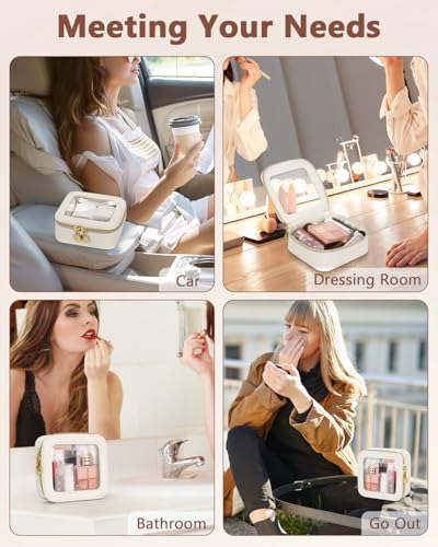 Bolsa De Maquillaje Transparente Y Portátil Para Viajes
