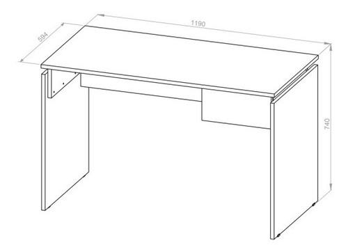 Imagen 7 de 10 de Escritorio Oficina Para Pc Con Base Melamina Bzem 120