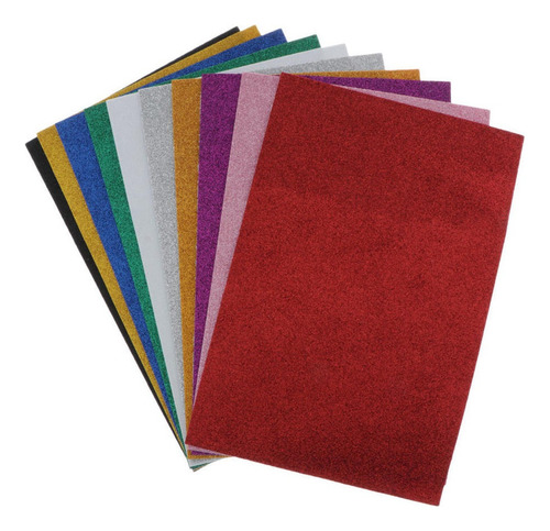 10pcs Glitter Eva Foam Sheets Folhas De Espuma Adesiva De