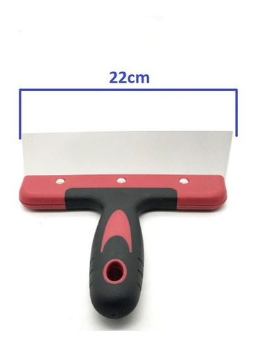 02 Espátula Aço Profissional 220mm Cabo Emborrachado 3977