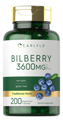 Carlyle Bilberry Extract 1200 Mg 200 Capsulas