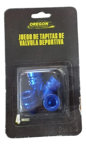 Juego De Tapitas De Valvula Tunning X4  Bala Azules 