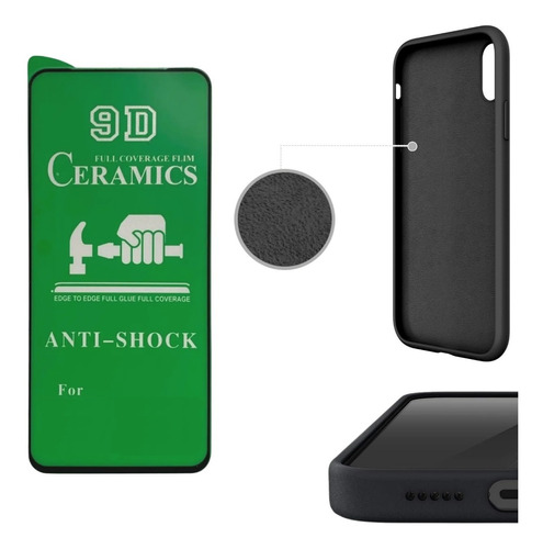 Silicone Case + Cerámica Flexible Para iPhone 11
