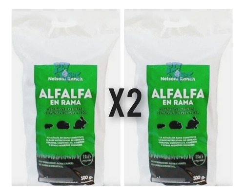 Alfalfa En Rama X 500 Gr Hamster Cobayo Conejo Roedores X2u 