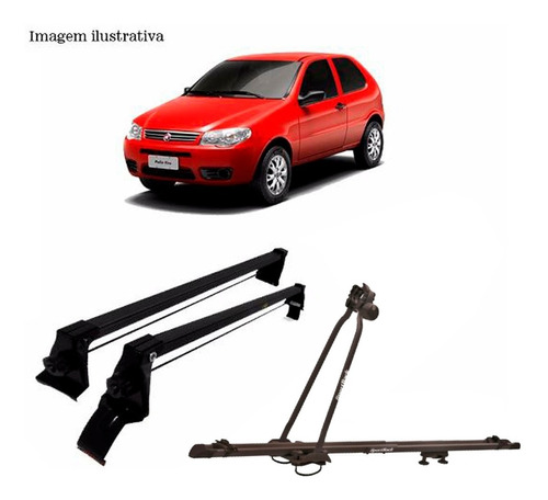 Rack Fiat Palio Fire 2 Portas 96 A 16 + Suporte De Bicicleta