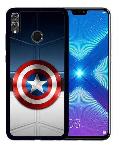 Funda Huawei Honor 8x Tpu Uso Rudo Capitán América Escudo