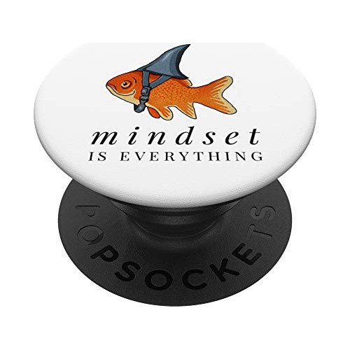 Mindset Motivational Quote Cute Goldfish Shark H9vLG