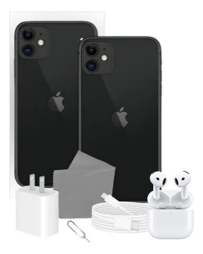 Iphone 11 128gb - 100% Batería + Airpods Pro Negro (Reacondicionado)
