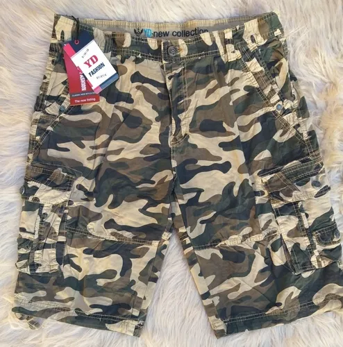 Bermuda Cargo Gabardina Camuflada Hombre Importada Yd