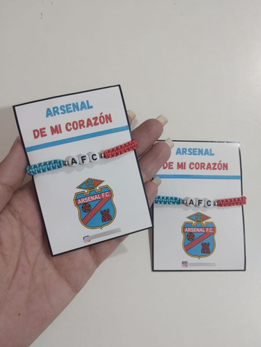 Pulsera Equipos De Futbol Clubes Artesanales Arsenal 0 Mm