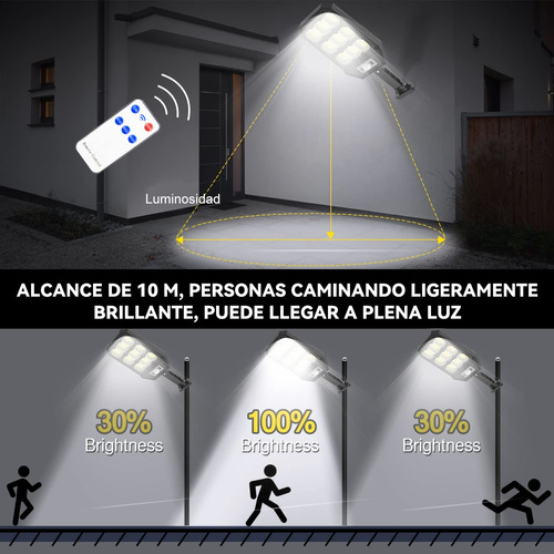Lamparas Solares Exterior 279led Con Sensor Y Mando A Distan