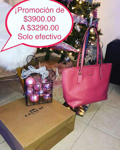 Promoción Bolsa Coach Rosa Tarjeta De Cuidados