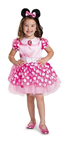 Disfraz De Minnie Mouse Rosa Para Niños Pequeños, Talla M