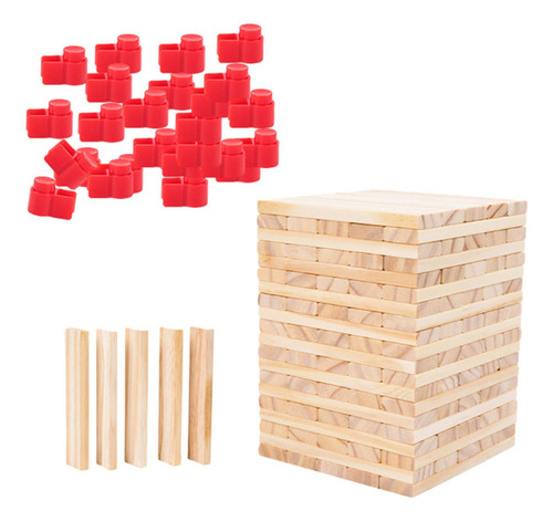 100 Piezas De Juegos De Apilamiento De Madera, Bloques De