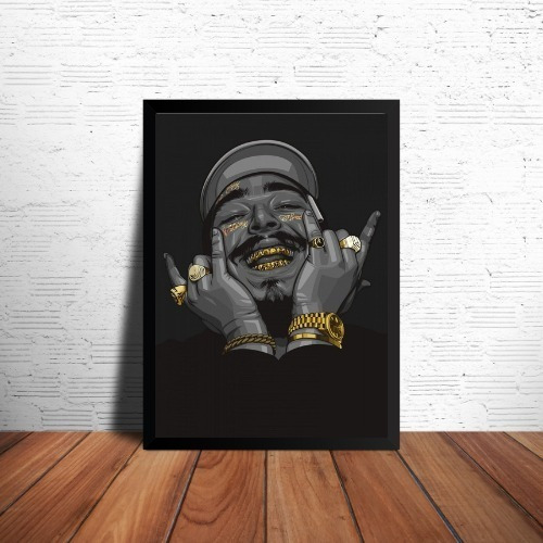 Poster Moldurado Post Malone Congratulations Rapper Quadro