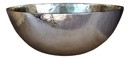 Ensaladera Compotera Bowl Vidrio Gold/silver 24.5x9cm