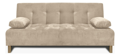 Sofacama Glaser 3 Posiciones Tela Camel Color Beige Diseño De La Tela Tela Tipo Piel De Durazno