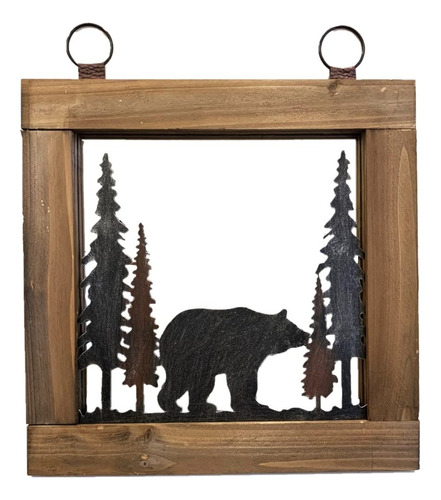 Espejo Pared Rustico Woodland Bear