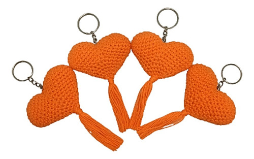 Llaveros Corazones X 10 Crochet - Souvenirs Personalizados 