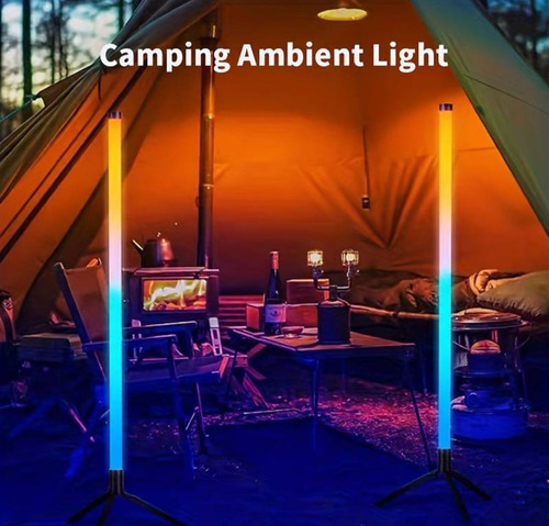 Tubo Led Rgb 1.20m-pixel-programable + App + Control + Base