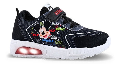 Zapatillas Footy Disney Mickey Pop Futbol Luz Led Niños