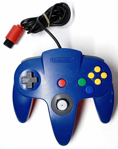 Control Original Bicolor Azul Con Rojo Nintendo 64 Rtrmx Vj