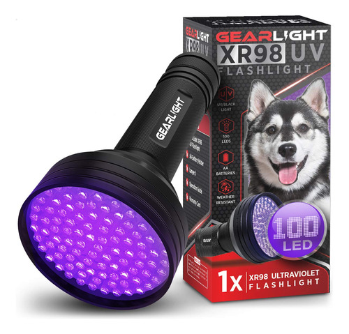 Gearlight Linterna De Luz Negra Uv Xr98  Potente Linterna P