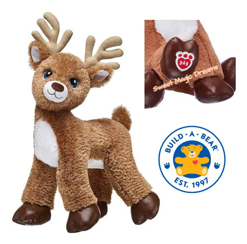 Build A Bear Peluche Reno Navideño 38cm Ayudante De Santa 