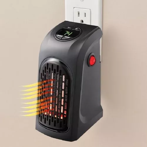 Calentadores Electricos Portatil Calefactor Mini Enchufe Usa Color Negro