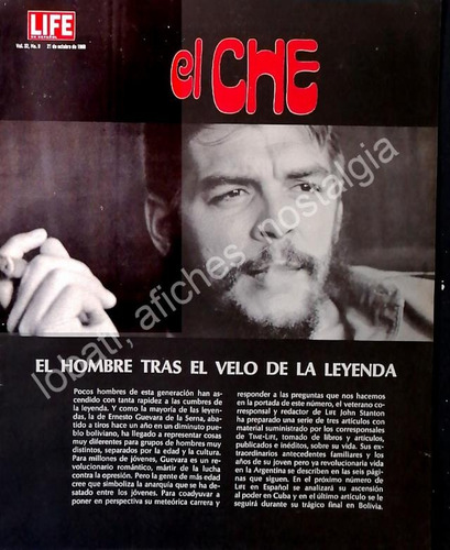 Cartel Retro Nota De Prensa, El Che Guevara Oct 1968