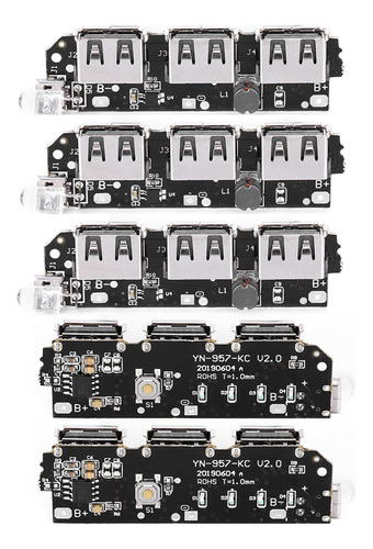 Módulo Cargador Power Bank De 5 Piezas, Circuito Móvil Diy D