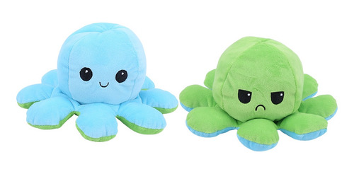 Pulpo - Muñeca De Peluche Reversible De Doble Cara