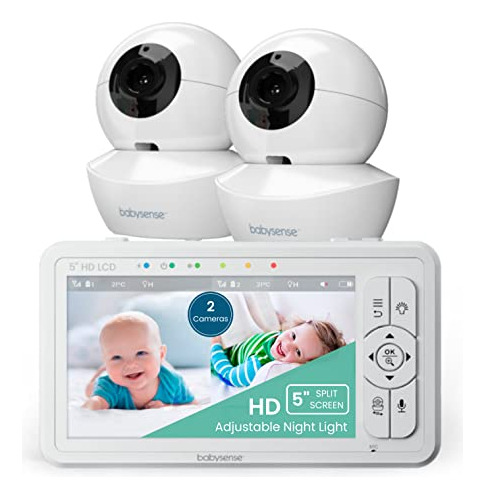 5  Hd Split-screen Baby Monitor, Video Baby Monitor With Cam