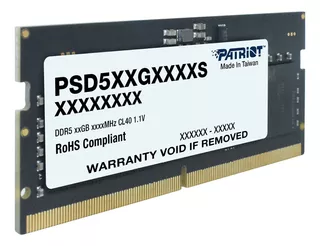 Memoria Sodimm Patriot Signature Line Ddr5 1x32gb 4800mhz