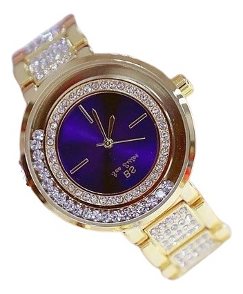 Relógio De Luxo Analógico Feminino Strass Bee Sister Fa1207 