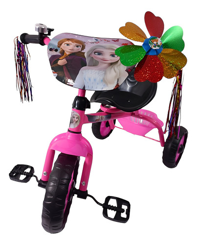 Triciclo D/metal Infantil Para Niñas Con Personajes Animado