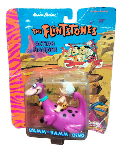 Figura Boley 1993 The Flintstones Dino Riders Bamm Bamm Dino (Usado)