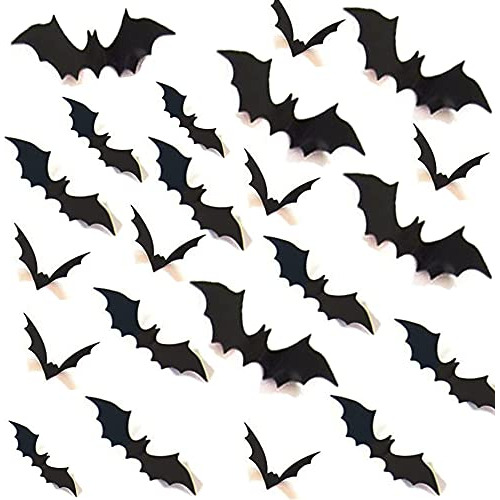 Cooljoy 120pcs Halloween 3d Murciélagos Pared Sticker Df5fj