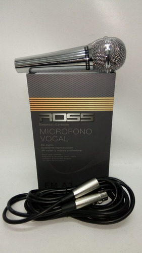 Micrófono Vocal Ross Fma3 Ls Cn/cn Switch On/off Y Cable