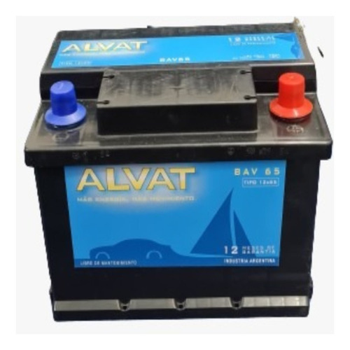 Batería Alvat 12x65. Entregando Bateria Usada