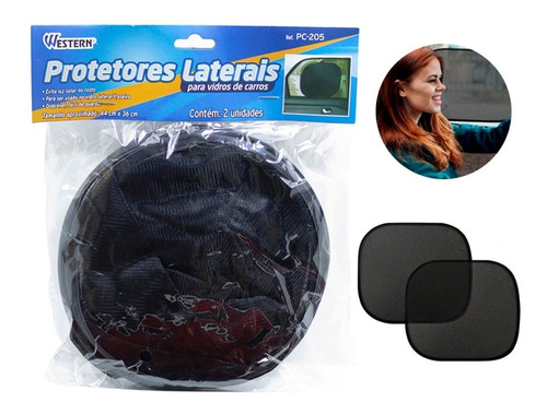 Imagem 1 de 3 de Kit 2 Protetor Solar Lateral Para Vidro De Carro Quebra Sol