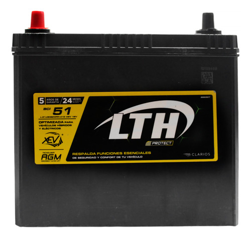 Bateria Lth Protec Modelo L-51jis-410 Xev Vehículos Híbridos