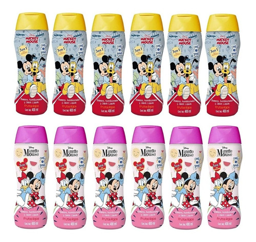 Shampoo De Tu Personaje Favorito Pack 12 Piezas Con Aromas