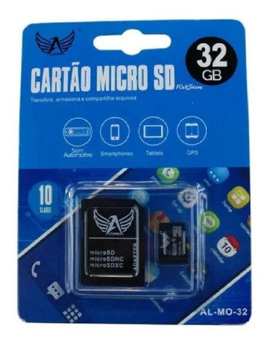 Cartão De Memória 32gb Microsd Classe 10 Celular Camera