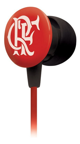 Fone De Ouvido Waldman Sf10 In-ear Time Flamengo Cor Vermelho